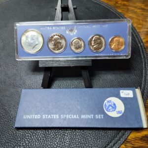 1967 US Special Mint Set SMS, 5 Coins 40% Silver Kennedy