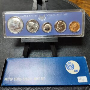 1967 US Special Mint Set SMS, Kennedy 40% Silver 5 Coin Set